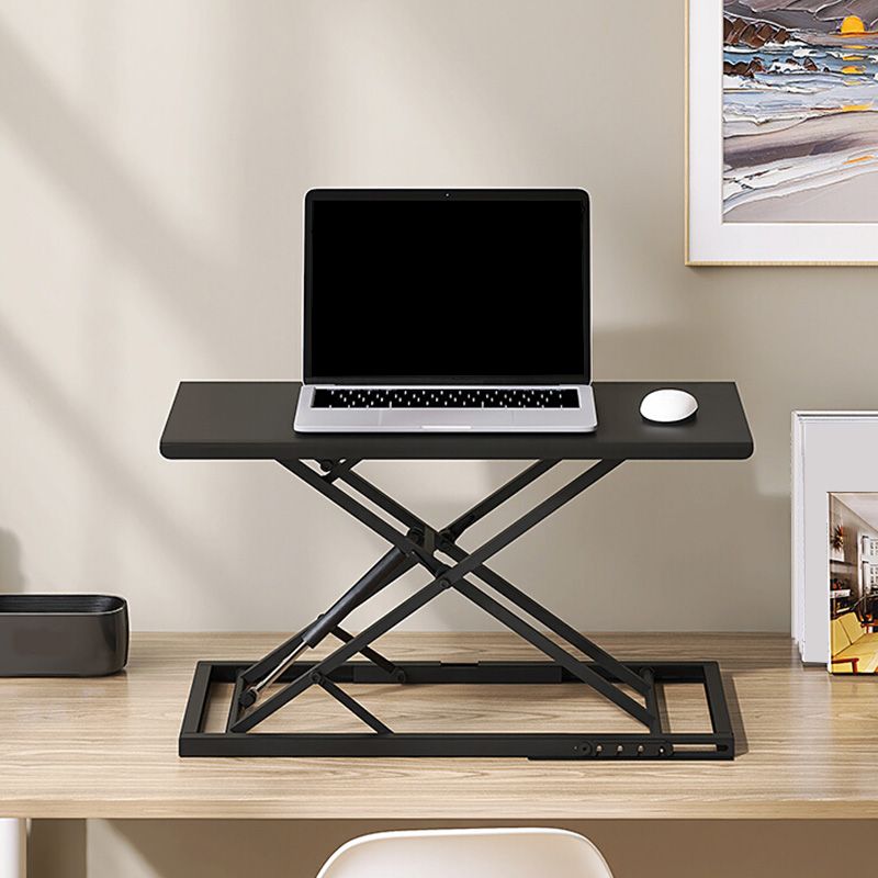 Rectangular Shaped Collapsible Laptop Table Wood Task Desk in Black/White