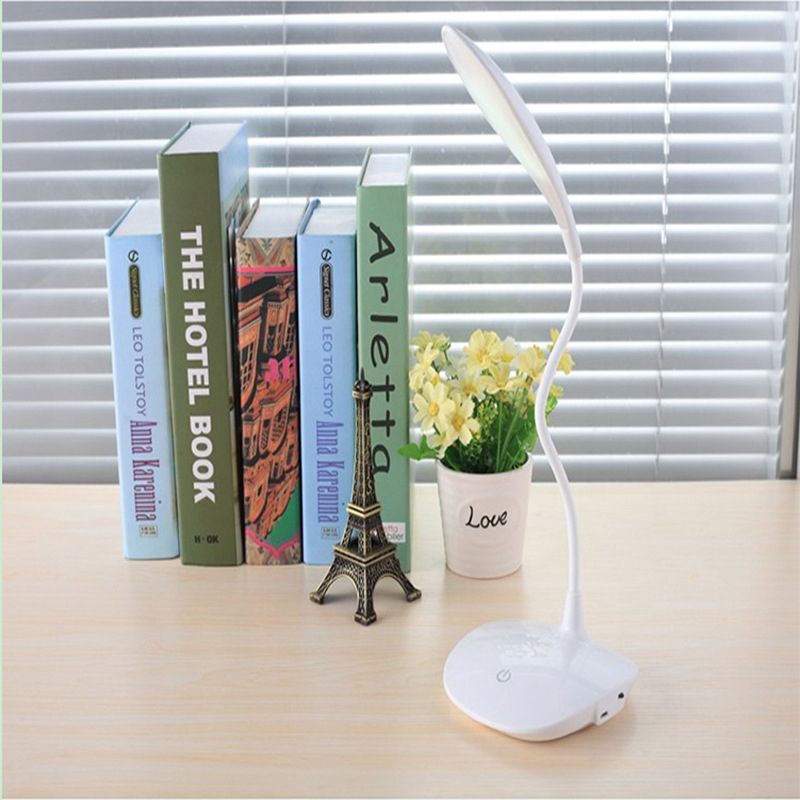 Lámpara de escritorio de táctil de manguera de silicona de la manguera táctil lámpara de mesa de tercer equipo de estilo LED simple para leer el estudio