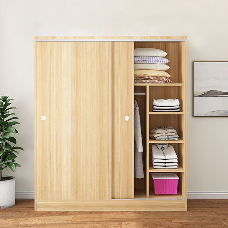 Contemporary Youth Armoire with Garment Rod Wooden Bedroom Armoire