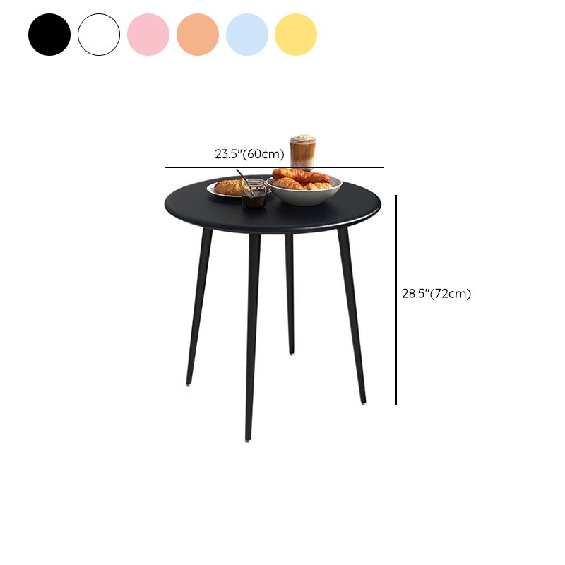 Modern Round Iron Patio Table Water Resistant and UV Resistant Bistro Table