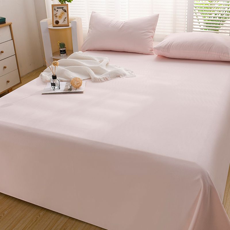 Solid Color Bed Sheet Set 100 Cotton Soft & Smooth Bed Sheet Set