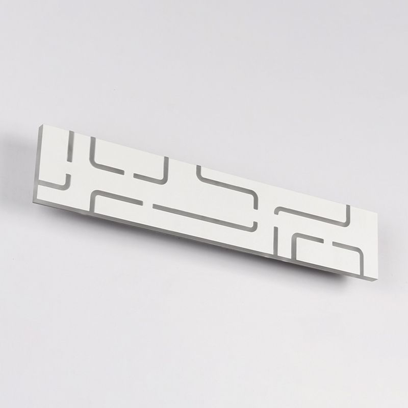 LED Rectangle Bathroom Vanity Lighting White Contemporary Bath Fixture