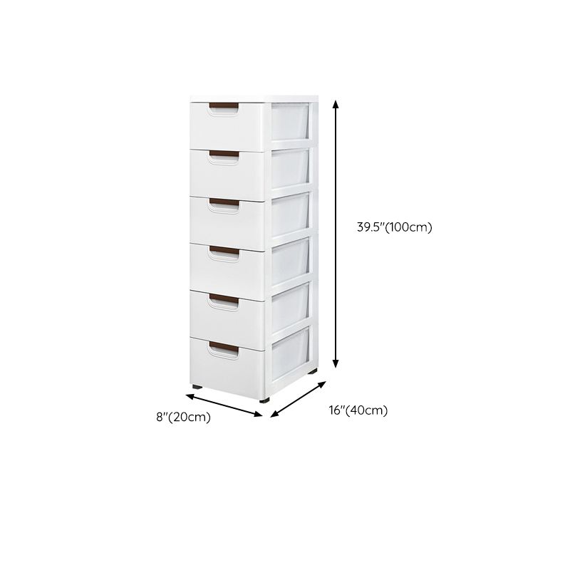 Contemporary Kids Dressers Plastic Vertical Nursery Dresser with Drawers for Home