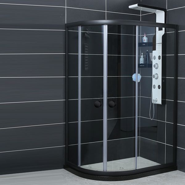 Semicircle Sliding Shower Enclosure Framed Shower Enclosure with Tempered Glass