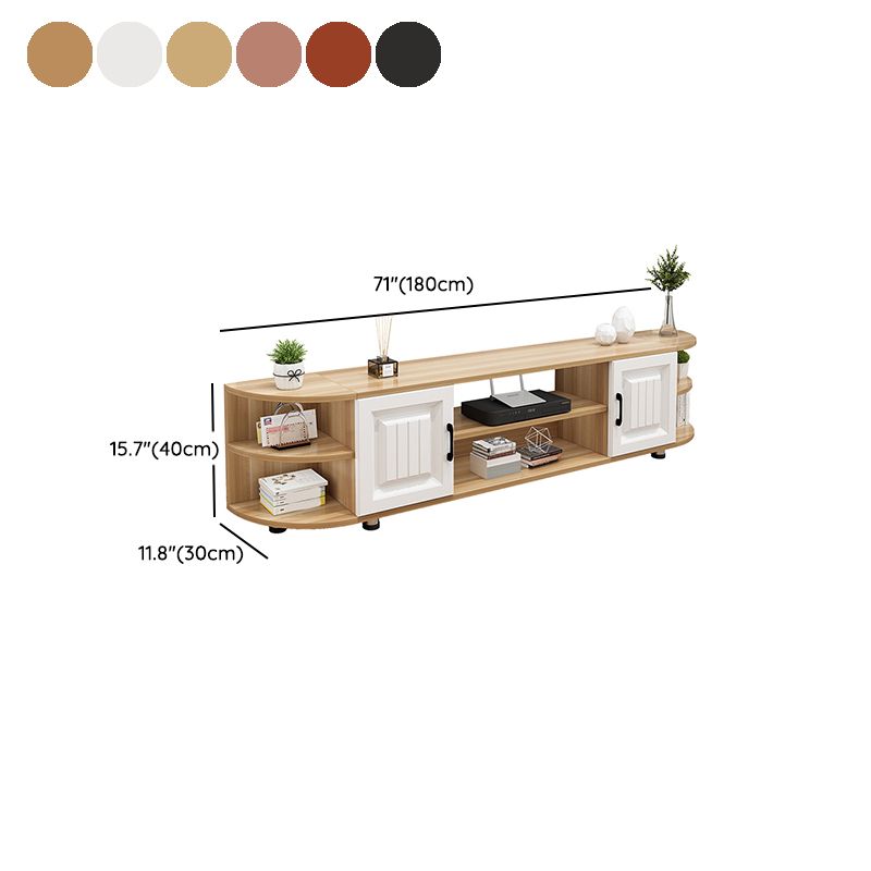 Wooden TV Stand Console Scandinavian Media Console for Living Room