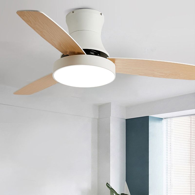 Contemporary Ceiling Fan Light Fixture Colorful LED Ceiling Lamp for Bedroom