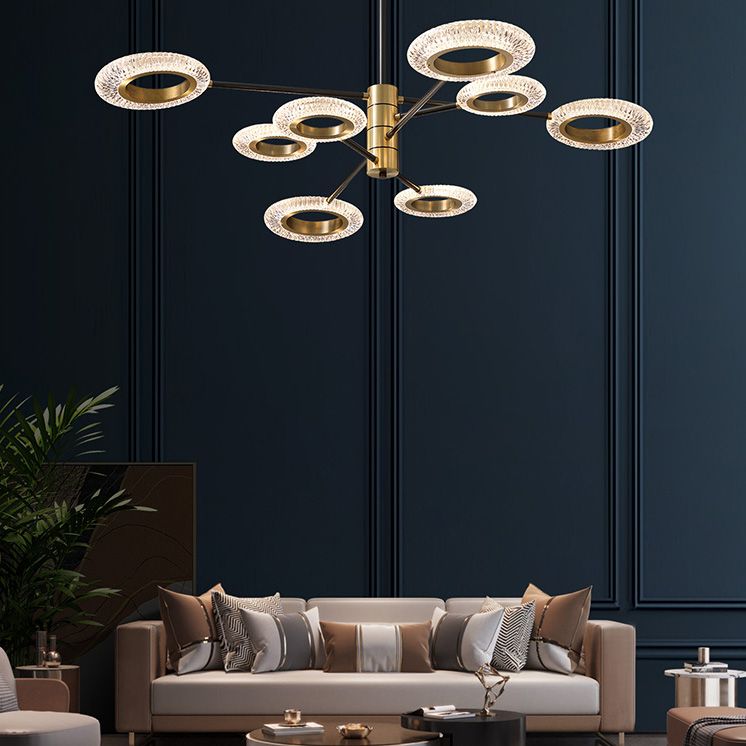 Lustre à LED Modern Style Hanging Lights en cuivre pour salon Dinning Room