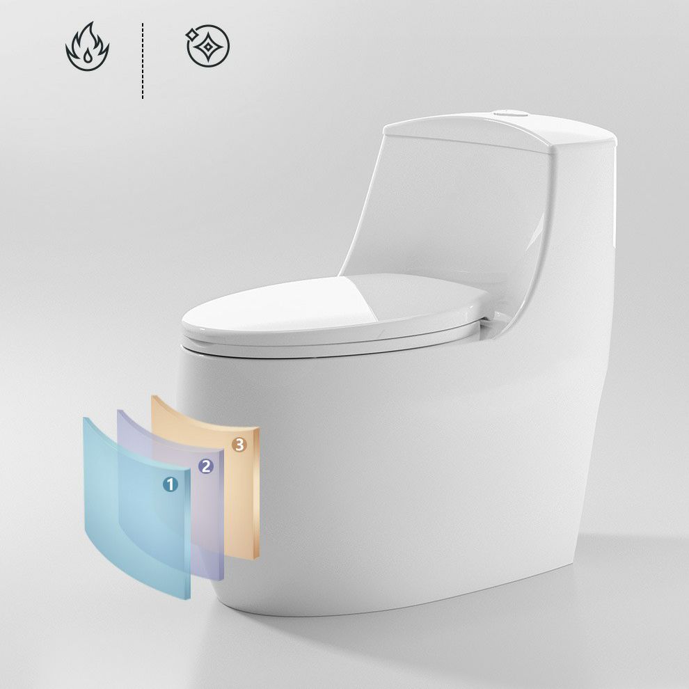 Modern Toilet Floor Mounted One Piece Skirted Urine Toilet with Toilet Seat