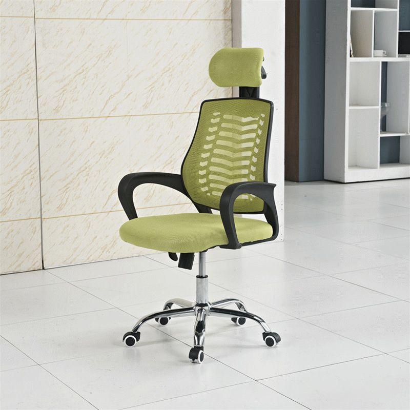 High Back Swivel Office Chair with Headrest Chrome Frame Task Chair