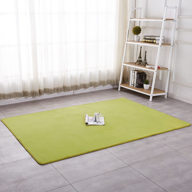 Contemporary Solid Shag Carpet Polyester Area Rug Non-Slip Backing Indoor Rug for Adults Bedroom