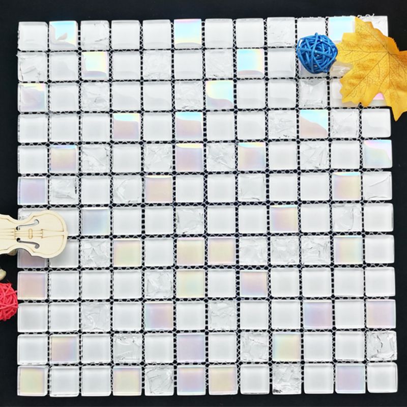 Glass Mosaic Tile Contemporary High Gloss Mosaic Tile with Square Shape