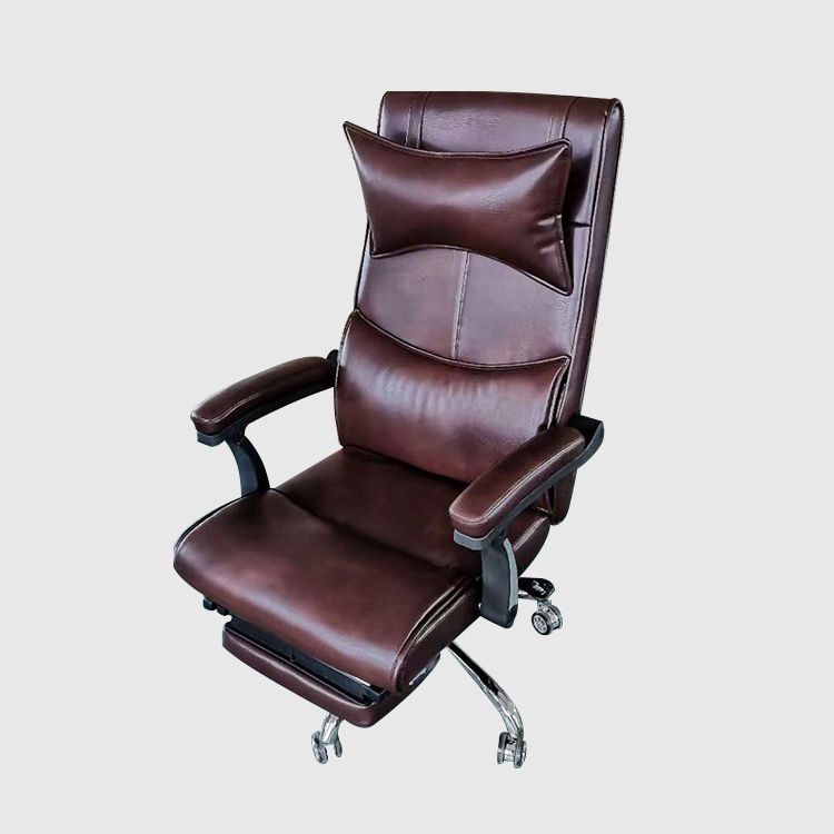 Contemporary Office Chair Tilt Mechanism Footrest Pillow Included Executive Chair