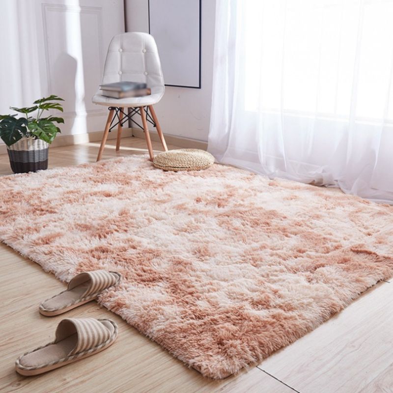 Tie-Dyed Shag Area Rug Polyester Indoor Carpet Pet Friendly Rug for Home Decoration