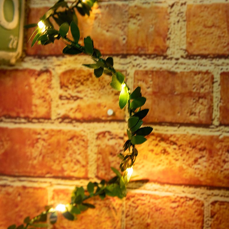 Plastic Artificial Ivy LED Fairy Lighting Decorative Green Battery Powered String Light