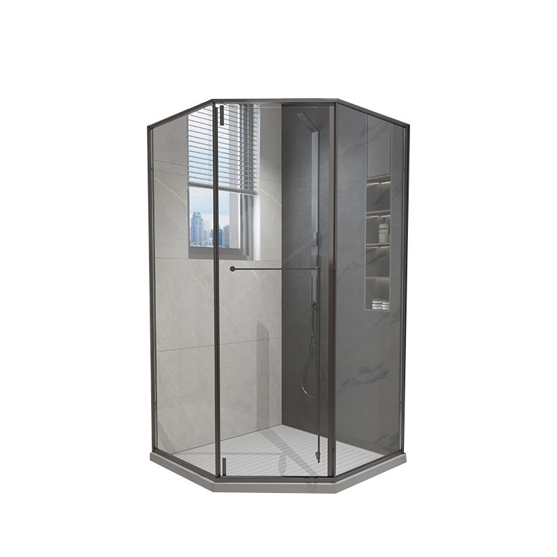 Framed Pivot Shower Enclosure Clear Matt Black Shower Enclosure