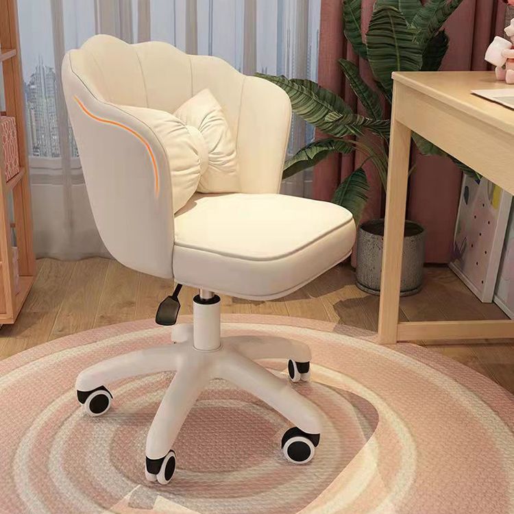 Modern Ergonomic Swivel Office Chair Home Office Armless Chair with Wheels