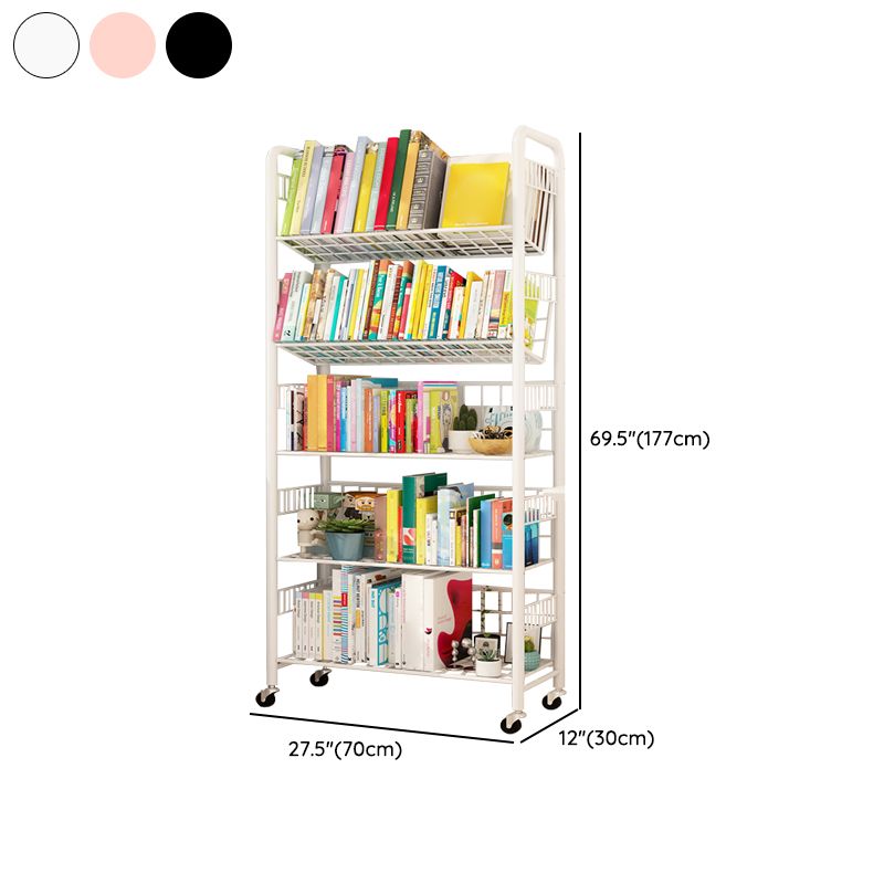 Scandinavian Metal Book Shelf Freestanding Standard Kids Bookcas