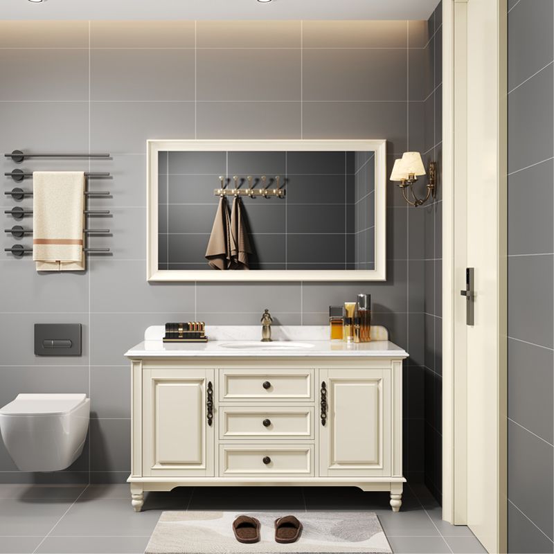 Classic Bathroom Vanity Set Single-Sink Free-standing Standard 2 Doors Bathroom Vanity