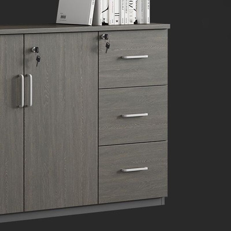 Contemporary File Cabinets Solid Wood Frame Key Lock Vertical File Cabinet