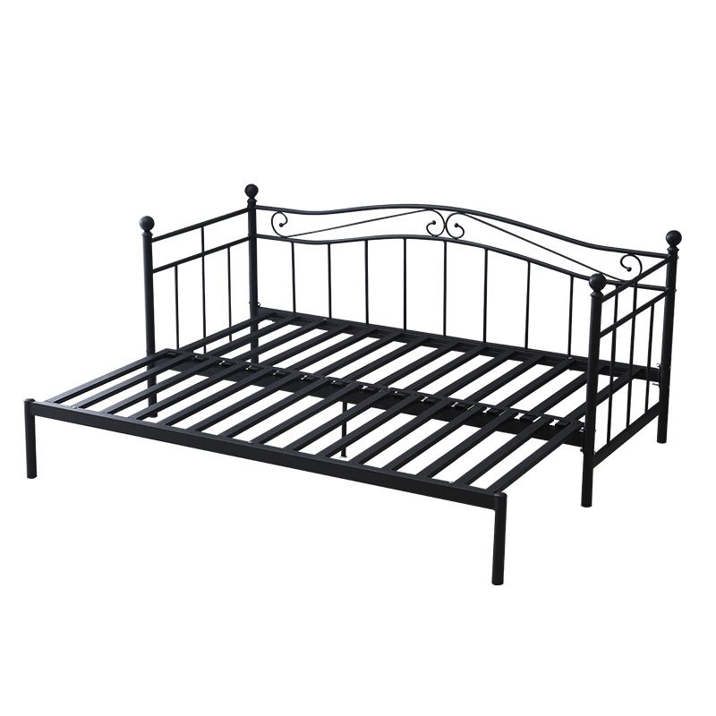 Industrial No Theme Metal Kid Bed Black /white Standard Daybed