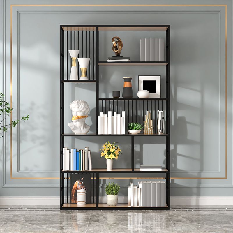 Metal Open Bookcase Scandinavian Bookshelf with Shelves for Office