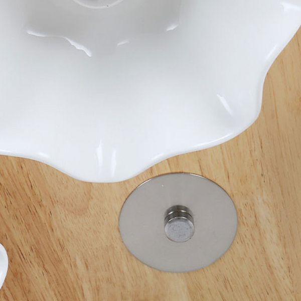 Ripples Shape Flush Light Modern Style Ceramic 3/5 Lights Flush Ceiling Light in White