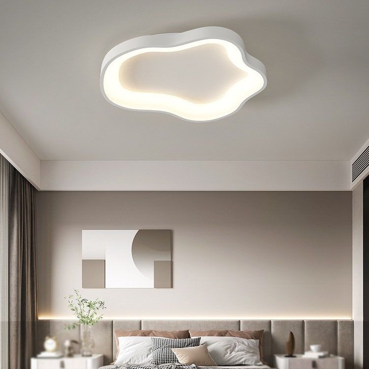 White/Gray LED Ceiling Light Modernism Flush Mount Lighting for Bedroom