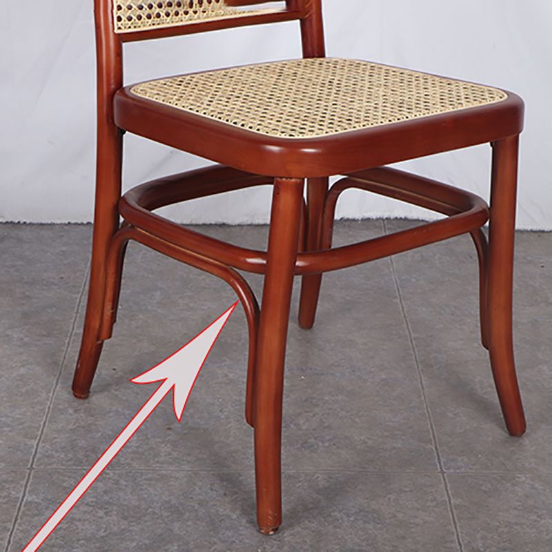 Traditional Side Chair Solid Wood Open Back Dining Chair for Home