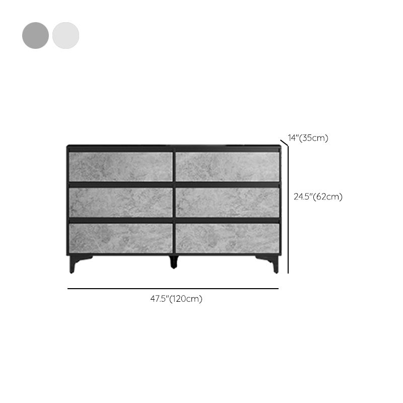 Contemporary Wooden Accent Chest with Metal Straight Legs and Drawers