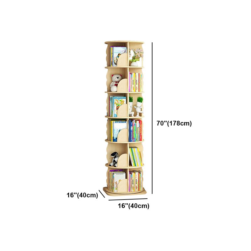 Scandinavian Style Bookshelf Closed Back Solid Wood Bookcase for Home Study Room