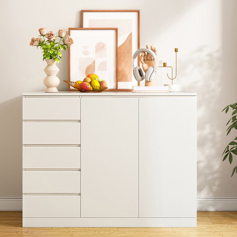 Modern Wooden Storage Chest Dresser Bedroom Storage Chest in White and Brown