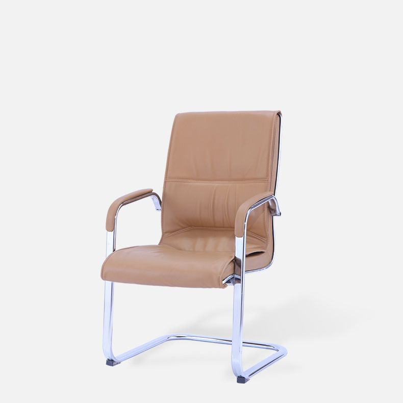 Contemporary PU Computer Chair Faux Leather and Chrome Frame Office Chair