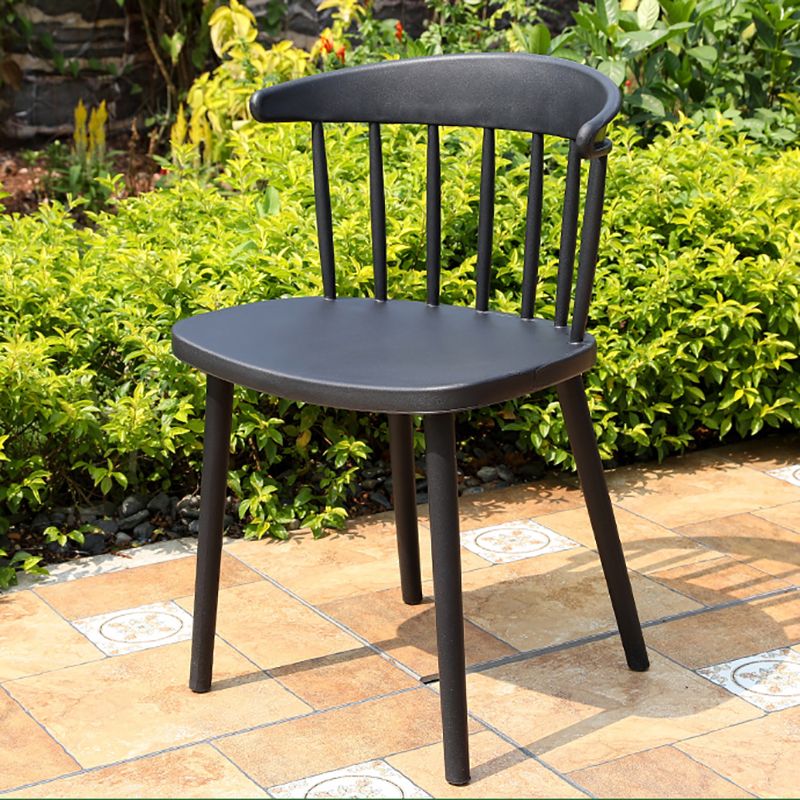 Contemporary Plastic Outdoors Dining Chairs Water Repellent Outdoors Dining Chairs