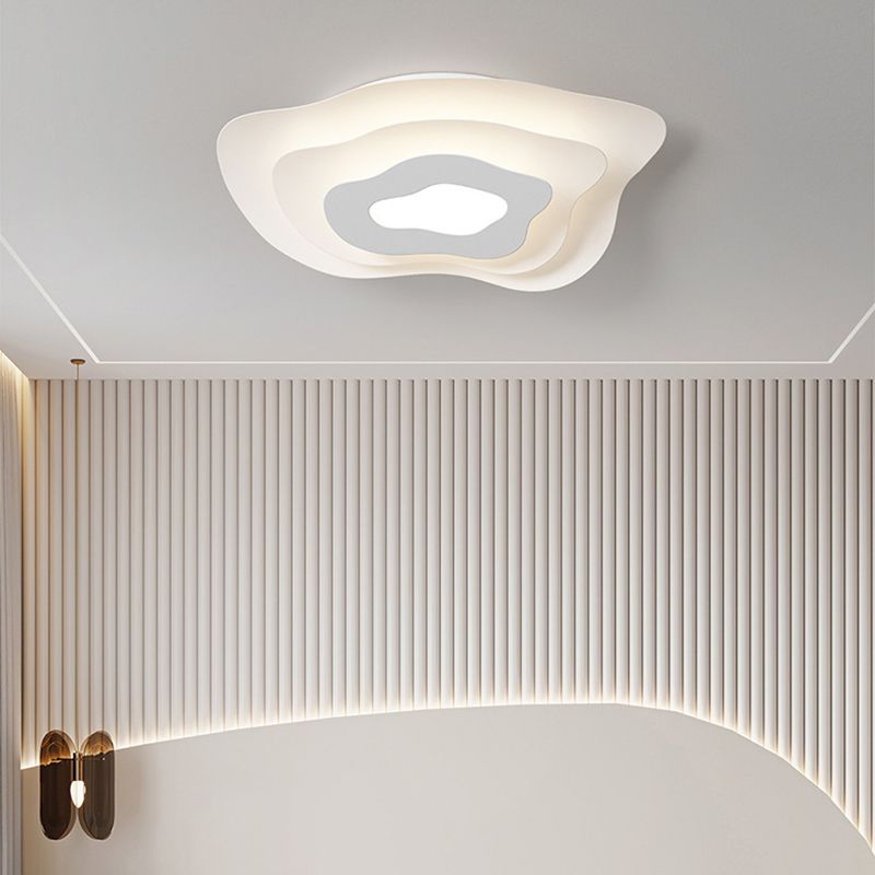 Modern White Ceiling Light LED Flush Mount Lighting for Bathroom