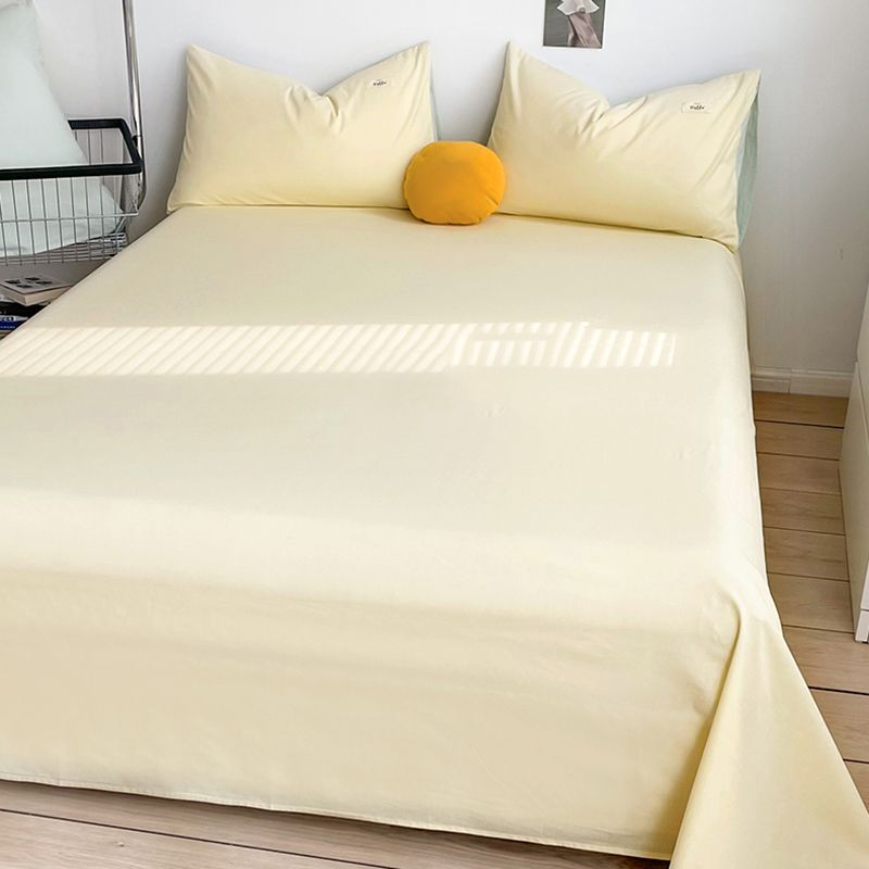 Modern Elegant Bed Sheet Set Solid Color Fitted Sheet for Bedroom