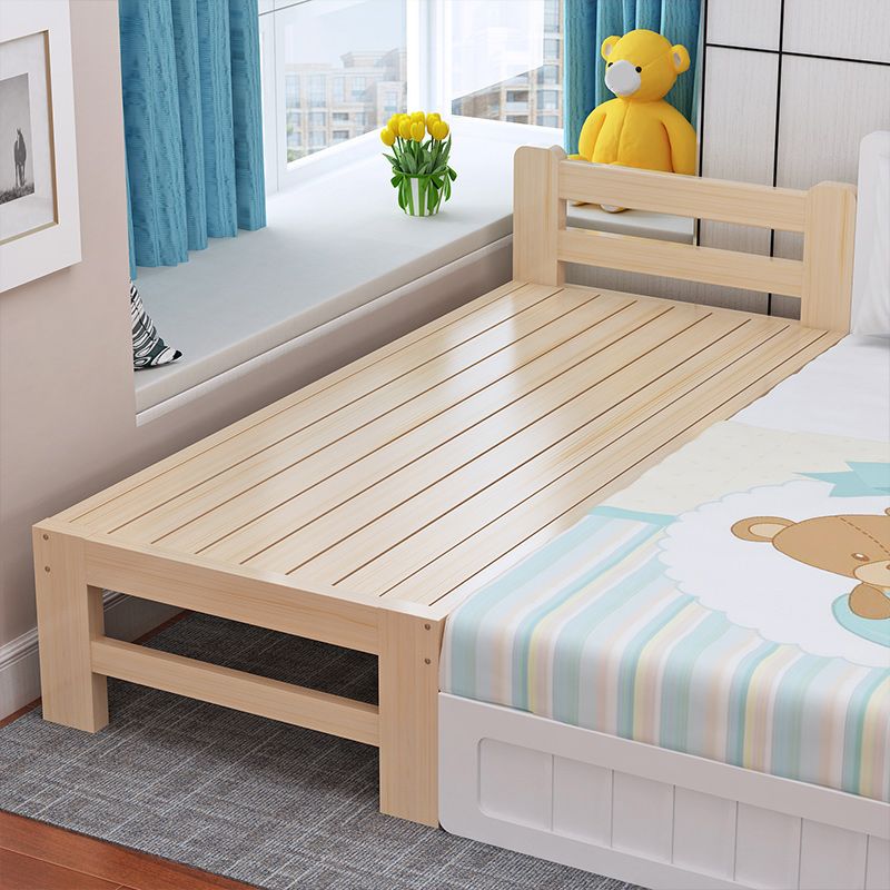 Scandinavian Toddler Bed Solid Wood No Theme Kids Bed with Mattress