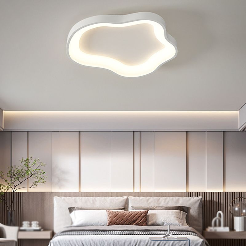 White/Gray LED Ceiling Light Modernism Flush Mount Lighting for Bedroom