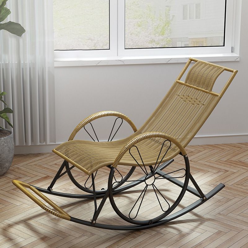 Iron Base Modern Rocking Chair Leisure Lounge Lazy Chair for Balcony