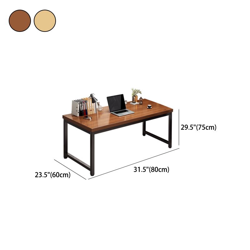 23.5" W Wooden Office Desk Modern Writing Desk with H-shape Base