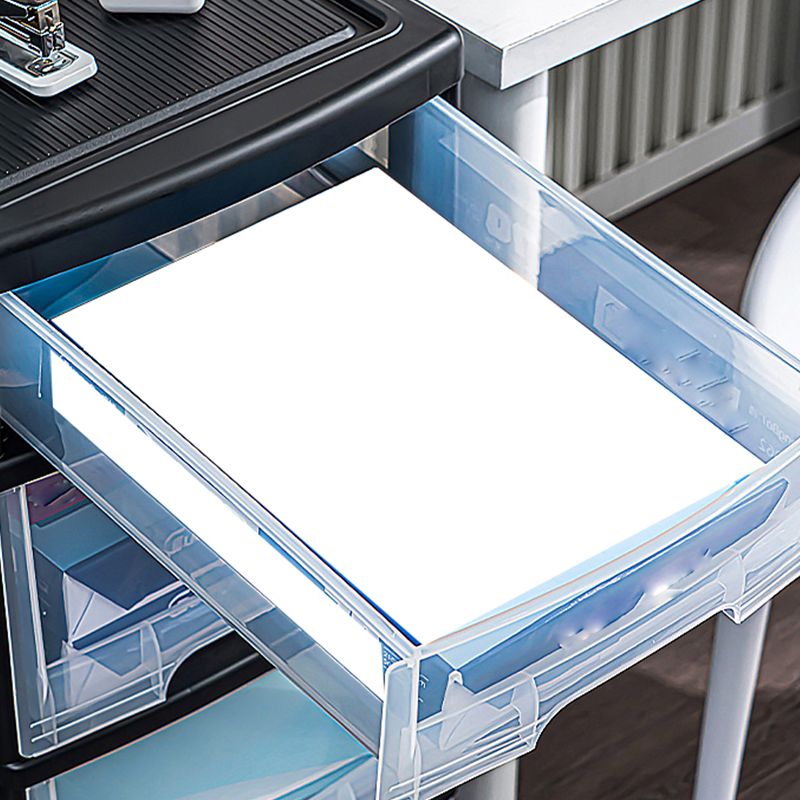 Modern Plastic Movable File Cabinet Drawers Storage File Cabinet for Office