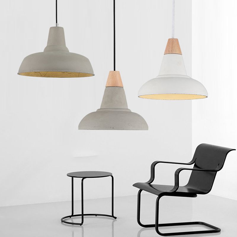 Luce del cemento Nordico a ciondolo da barre da cucina da cucina fienile 1 con soffitto grigio/bianco/beige con interno intagliato