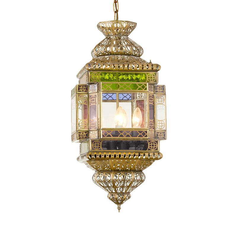 Calcout Restaurant Penderant lampadario in metallo arabo 3 luci in ottone lampada appesa