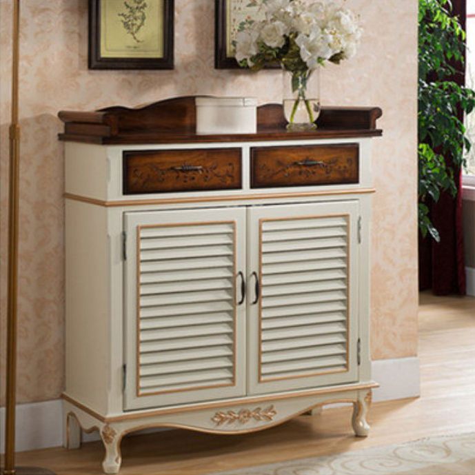 Modern Wood Dining Server with Drawers Antique Finish Sideboard for Kitchen