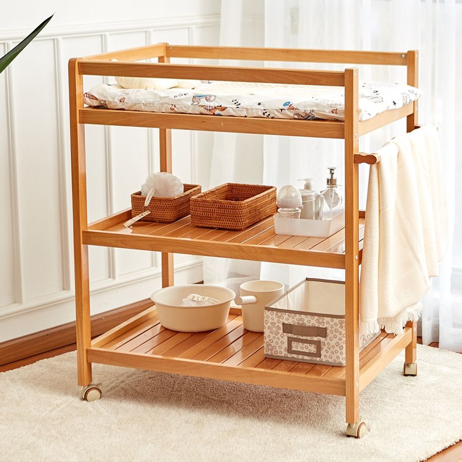 Solid Wood Baby Changing Table Modern Flat Top Changing Table