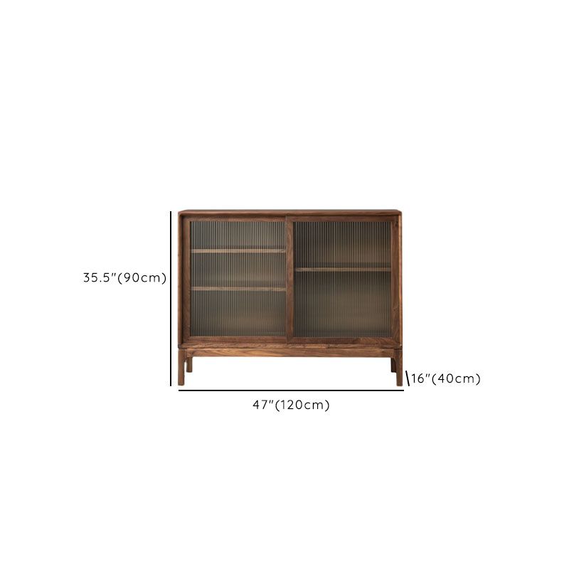 Contemporary Display Stand Pine Storage Cabinet for Dining Room