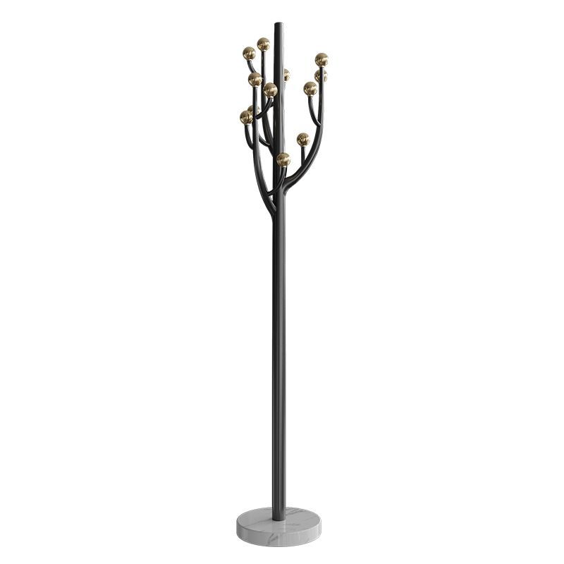 Modern Stainless Steel Hall Stand Marble Base Entry Hall Tree