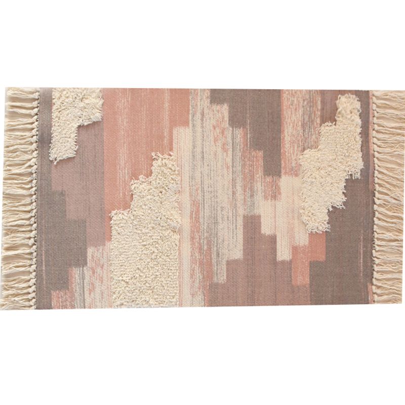 Multi-colour Boho Rug katoen abstract patroon binnen tapijt Anti-slip achteruitgang huisdiervriendelijk gebied tapijt voor woonkamer