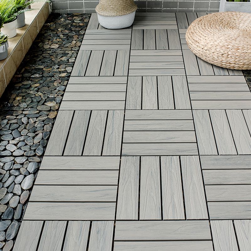 Square Decking Tiles Interlocking Striped Pattern Deck Plank