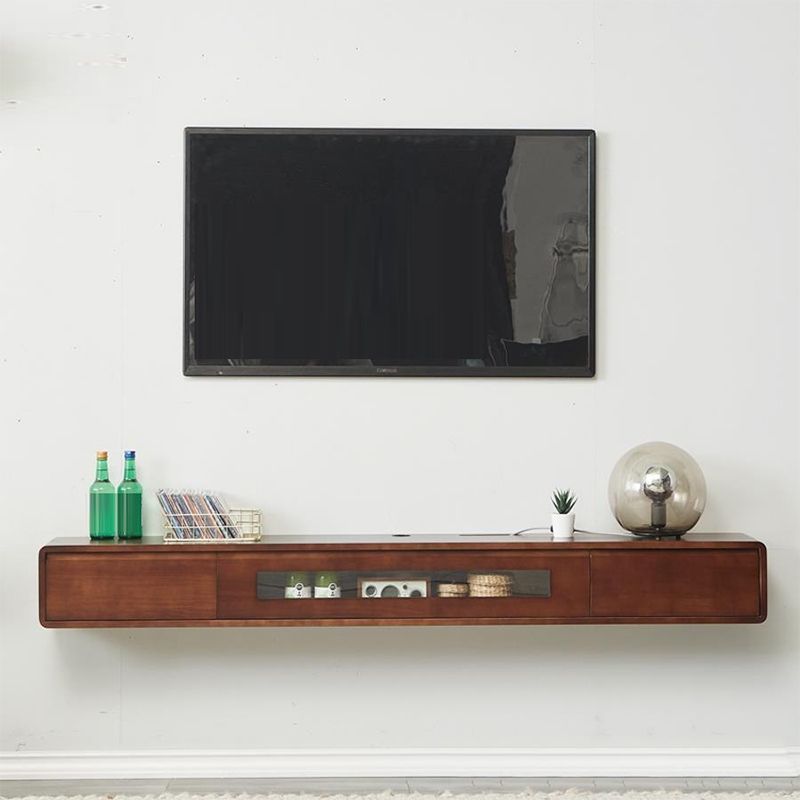 Wall-mounted TV Stand Console Wooden TV Media Console with Drawers