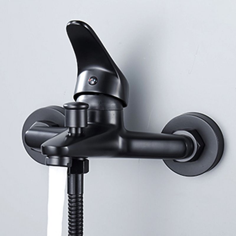 Modern Tub Faucet Lever Handle Wall Mount Fixed Bathtub Faucet